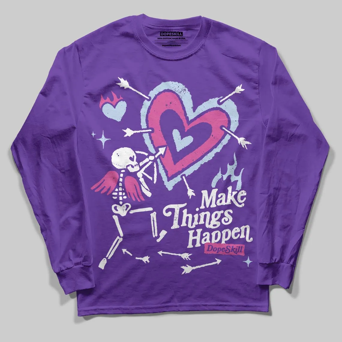 Grape 5s DopeSkill Long Sleeve T-Shirt Make Things Happen Graphic sold by DopeSkill product image thumbnail 3