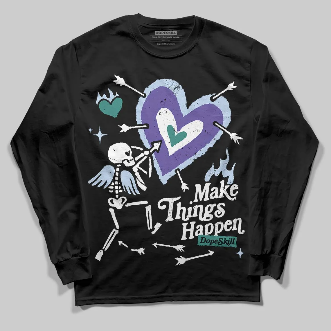 Grape 5s DopeSkill Long Sleeve T-Shirt Make Things Happen Graphic sold by DopeSkill product image thumbnail 2