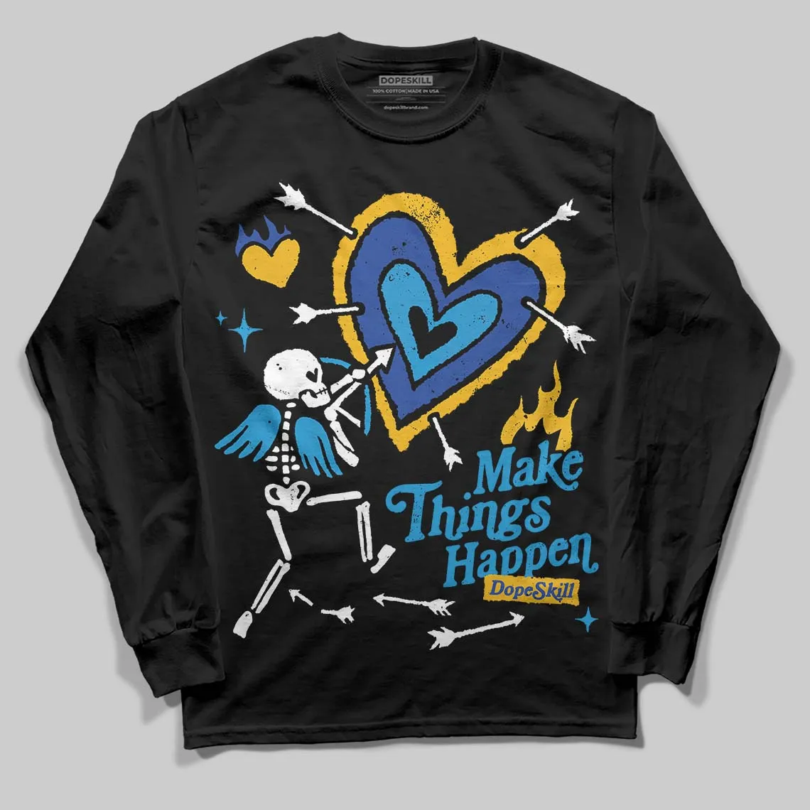 Royal Blue Collection DopeSkill Long Sleeve T-Shirt Make Things Happen Graphic sold by DopeSkill product image thumbnail 2
