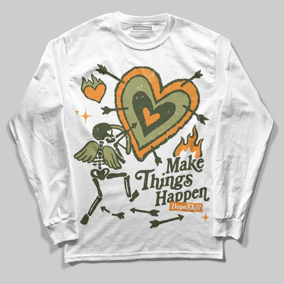 Olive Collection DopeSkill Long Sleeve T-Shirt Make Things Happen Graphic sold by DopeSkill