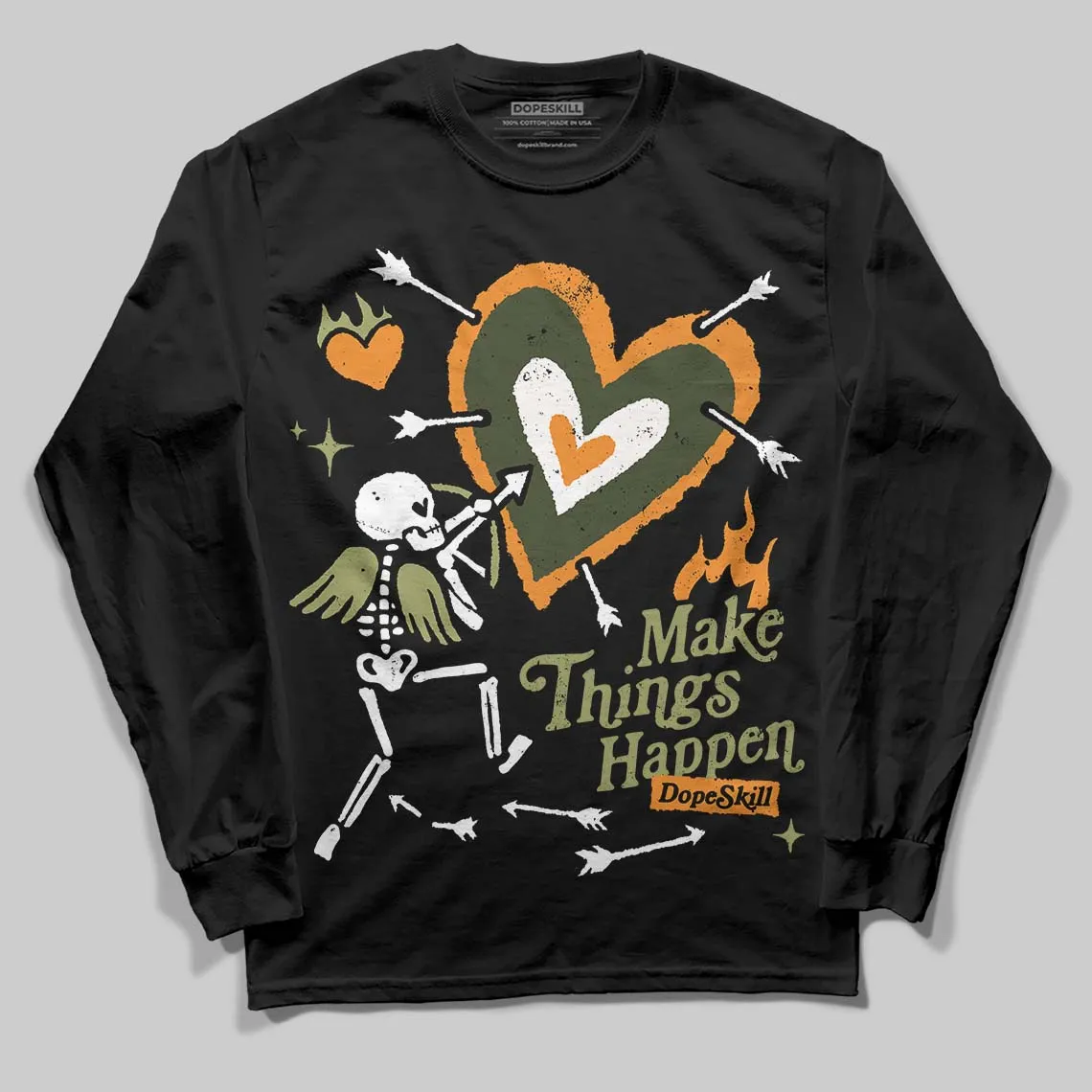 Olive Collection DopeSkill Long Sleeve T-Shirt Make Things Happen Graphic sold by DopeSkill product image thumbnail 2