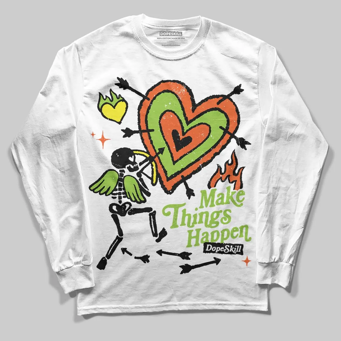 Neon Green Collection DopeSkill Long Sleeve T-Shirt Make Things Happen Graphic sold by DopeSkill product image thumbnail 2