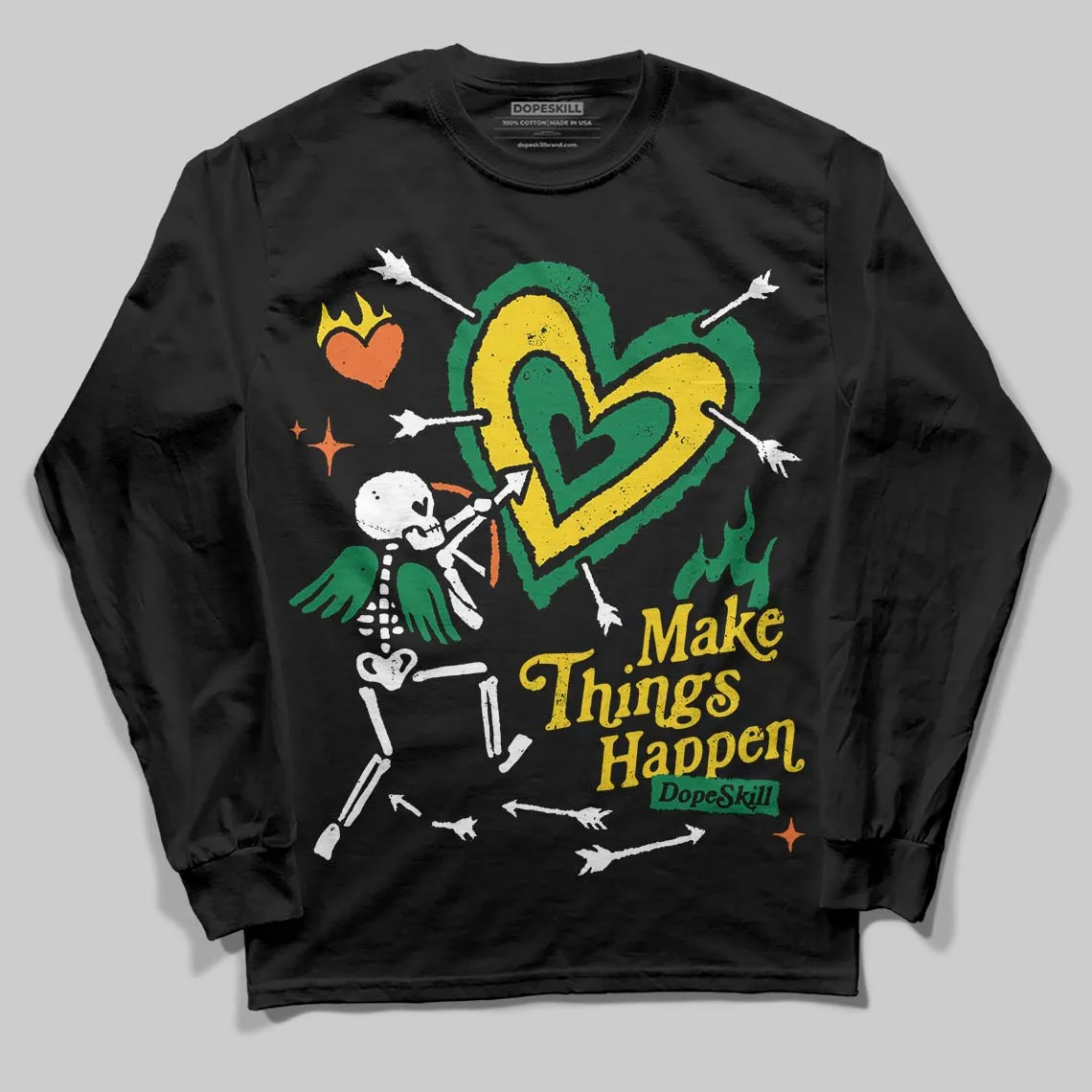 Green Collection DopeSkill Long Sleeve T-Shirt Make Things Happen Graphic sold by DopeSkill product image thumbnail 2