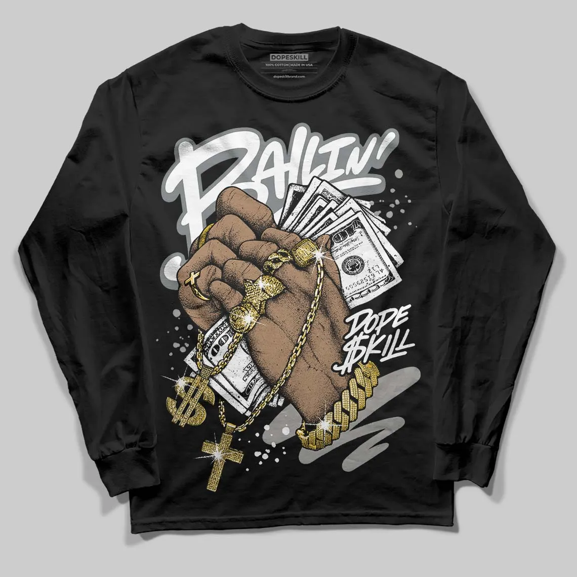Cool Grey 9s DopeSkill Long Sleeve T-Shirt Always Ballin' Graphic sold by DopeSkill product image thumbnail 2