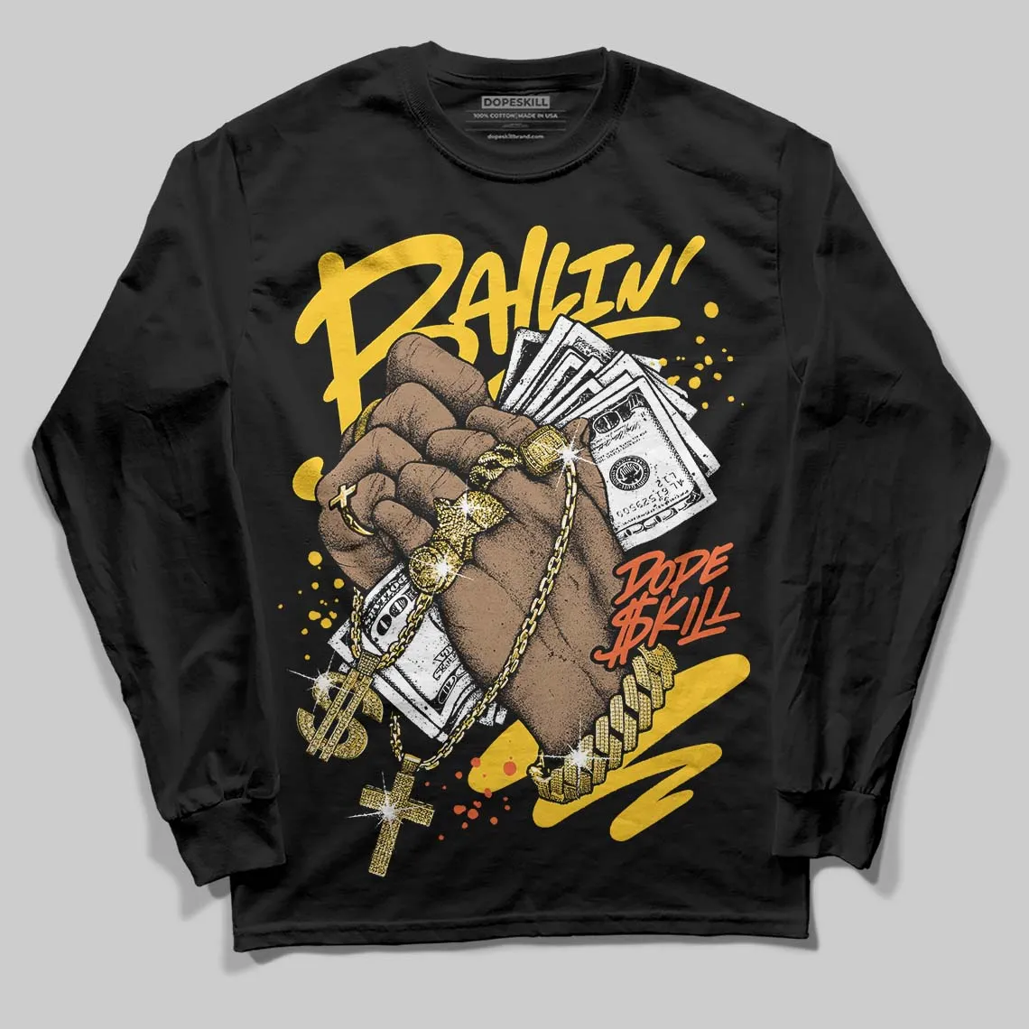Yellow Collection DopeSkill Long Sleeve T-Shirt Always Ballin' Graphic sold by DopeSkill