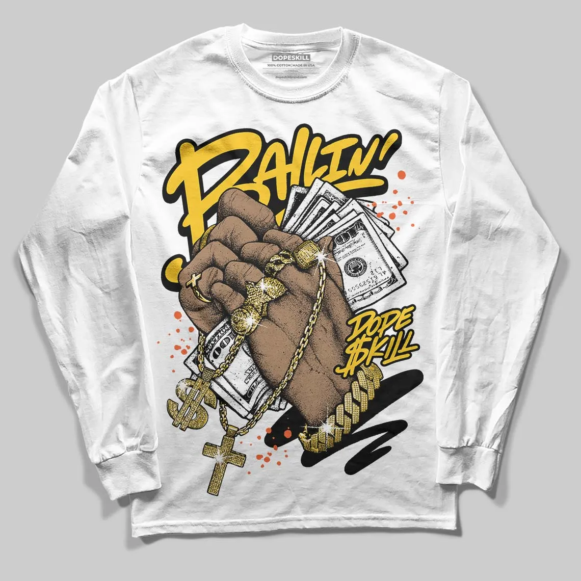 Yellow Collection DopeSkill Long Sleeve T-Shirt Always Ballin' Graphic sold by DopeSkill product image thumbnail 2