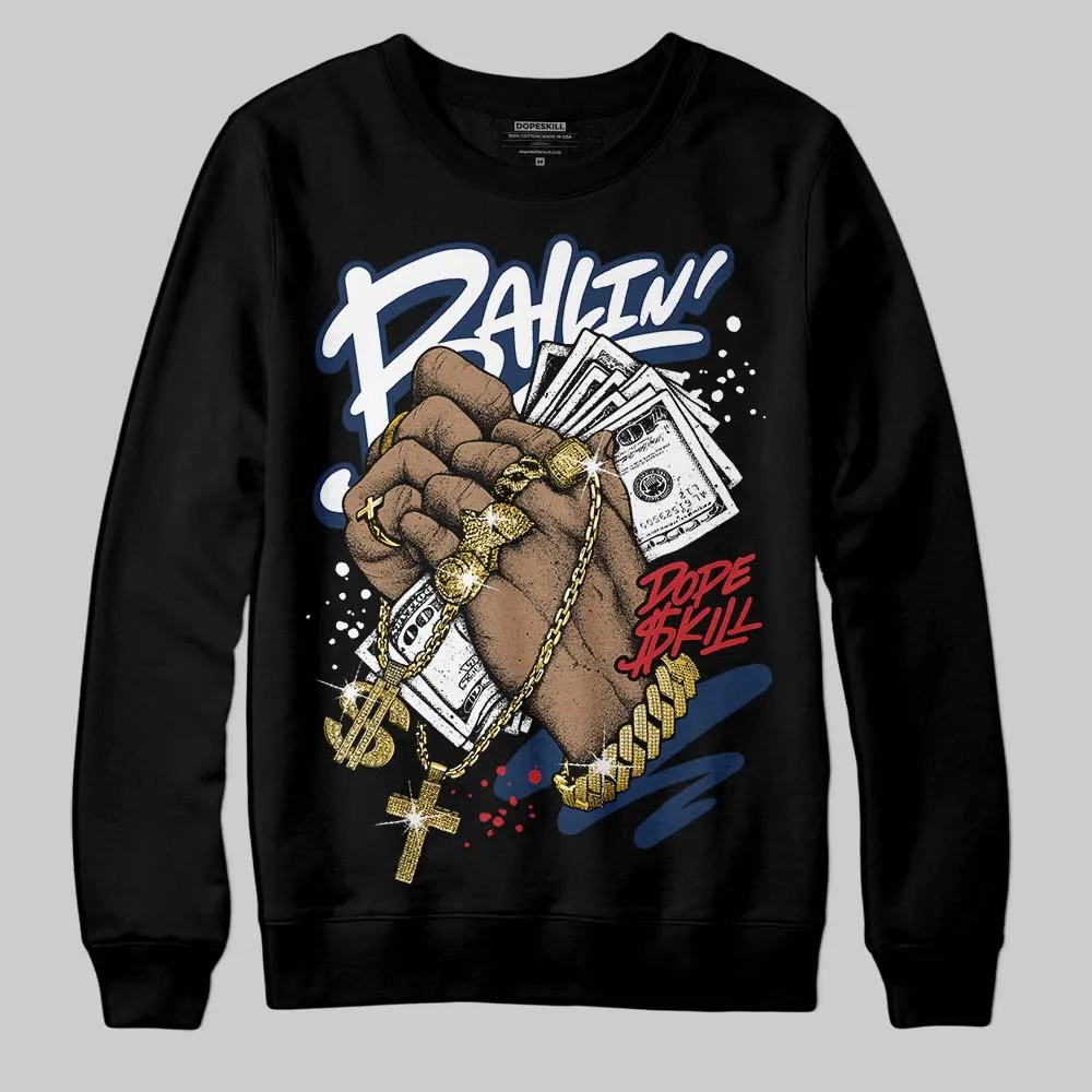 Summit White Navy 4s DopeSkill Sweatshirt Always Ballin' Graphic sold by DopeSkill product image thumbnail 2