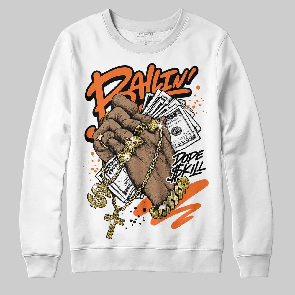 Orange Black White DopeSkill Sweatshirt Always Ballin' Graphic sold by DopeSkill