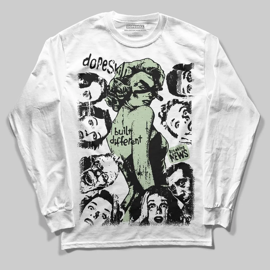 Seafoam 4s 2025 DopeSkill Long Sleeve T-Shirt Built Different Graphic sold by DopeSkill product image thumbnail 2