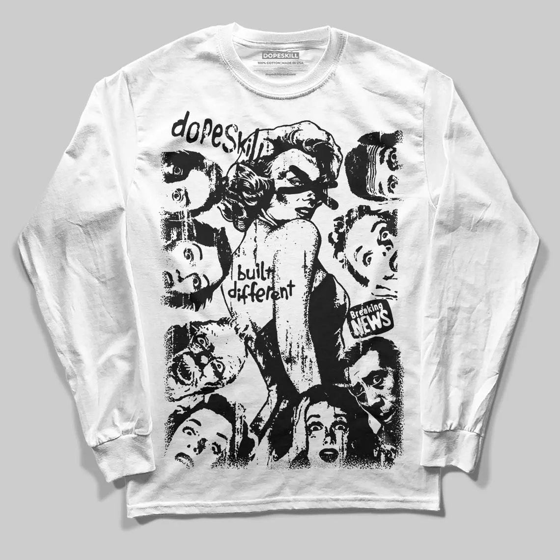 Dunk Panda White Black DopeSkill Long Sleeve T-Shirt Built Different Graphic sold by DopeSkill product image thumbnail 2