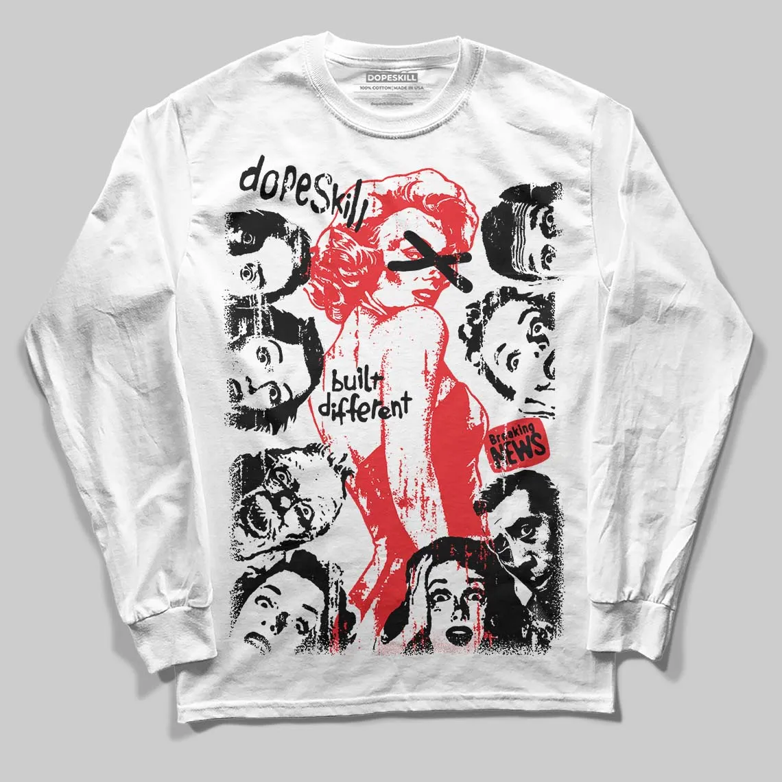 Cherry 11s DopeSkill Long Sleeve T-Shirt Built Different Graphic sold by DopeSkill