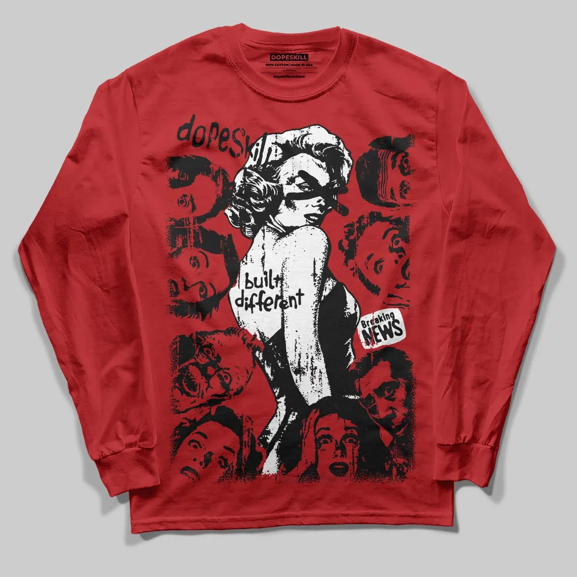 Cherry 11s DopeSkill Long Sleeve T-Shirt Built Different Graphic sold by DopeSkill product image thumbnail 3