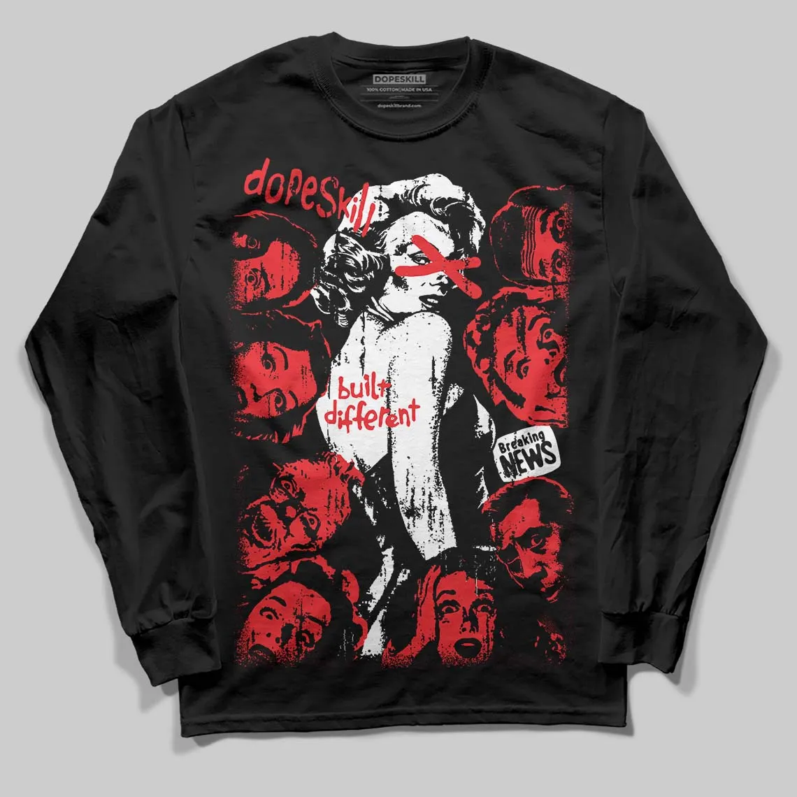 Cherry 11s DopeSkill Long Sleeve T-Shirt Built Different Graphic sold by DopeSkill product image thumbnail 2
