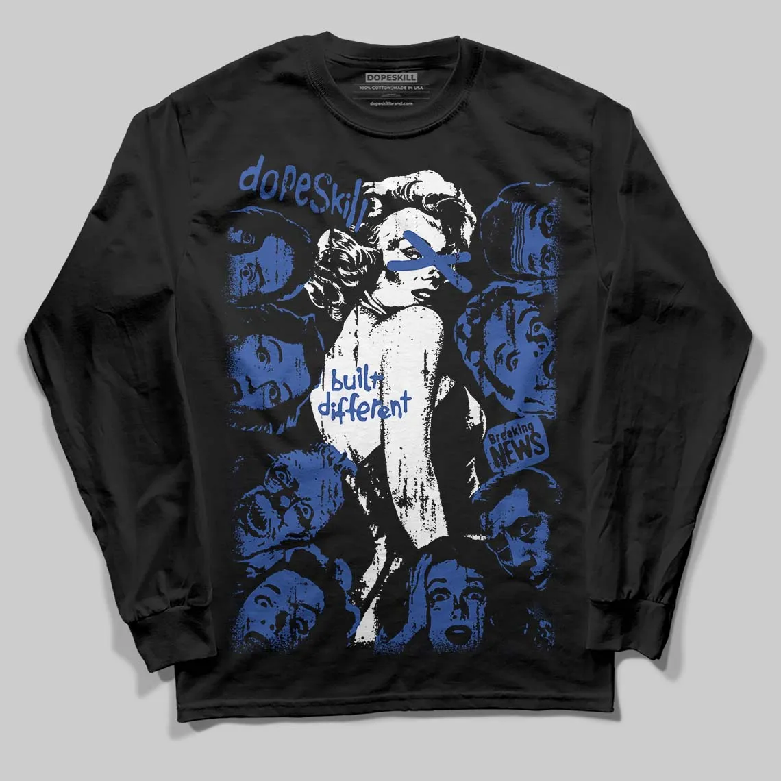 Royal Blue Collection DopeSkill Long Sleeve T-Shirt Built Different Graphic sold by DopeSkill product image thumbnail 2