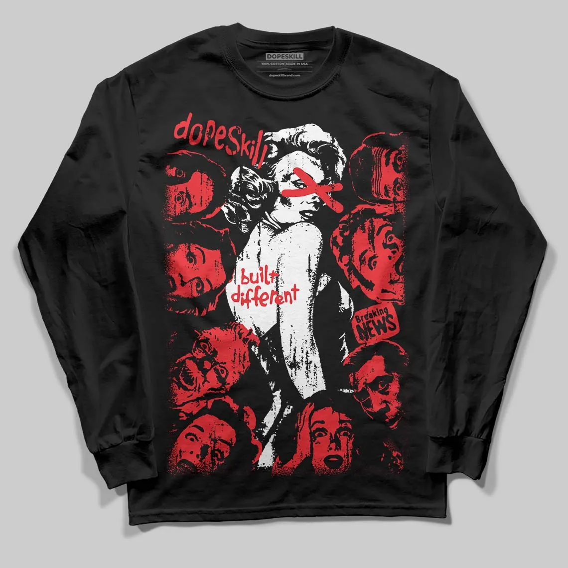 Red Collection DopeSkill Long Sleeve T-Shirt Built Different Graphic sold by DopeSkill