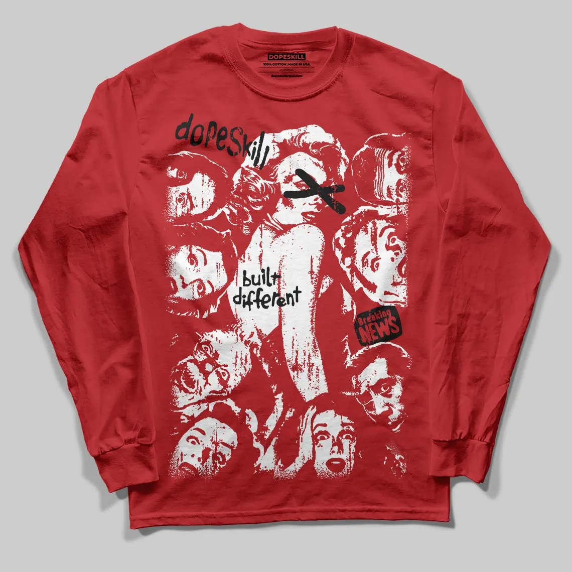 Red Collection DopeSkill Long Sleeve T-Shirt Built Different Graphic sold by DopeSkill product image thumbnail 3