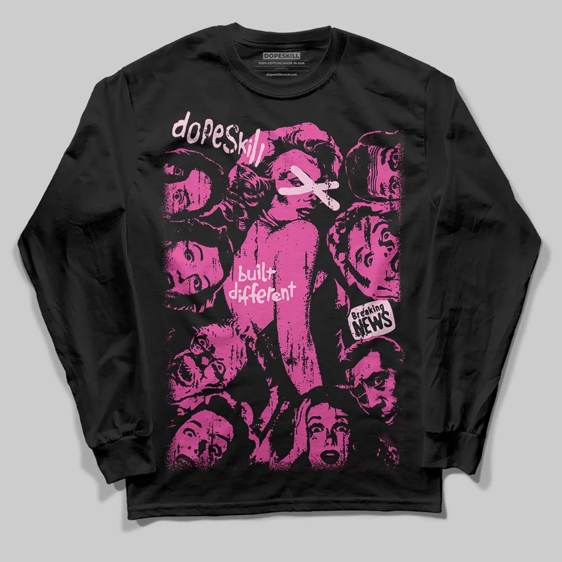 Pink Collection DopeSkill Long Sleeve T-Shirt Built Different Graphic sold by DopeSkill product image thumbnail 2