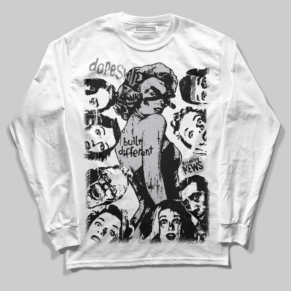 Grey Collection DopeSkill Long Sleeve T-Shirt Built Different Graphic sold by DopeSkill