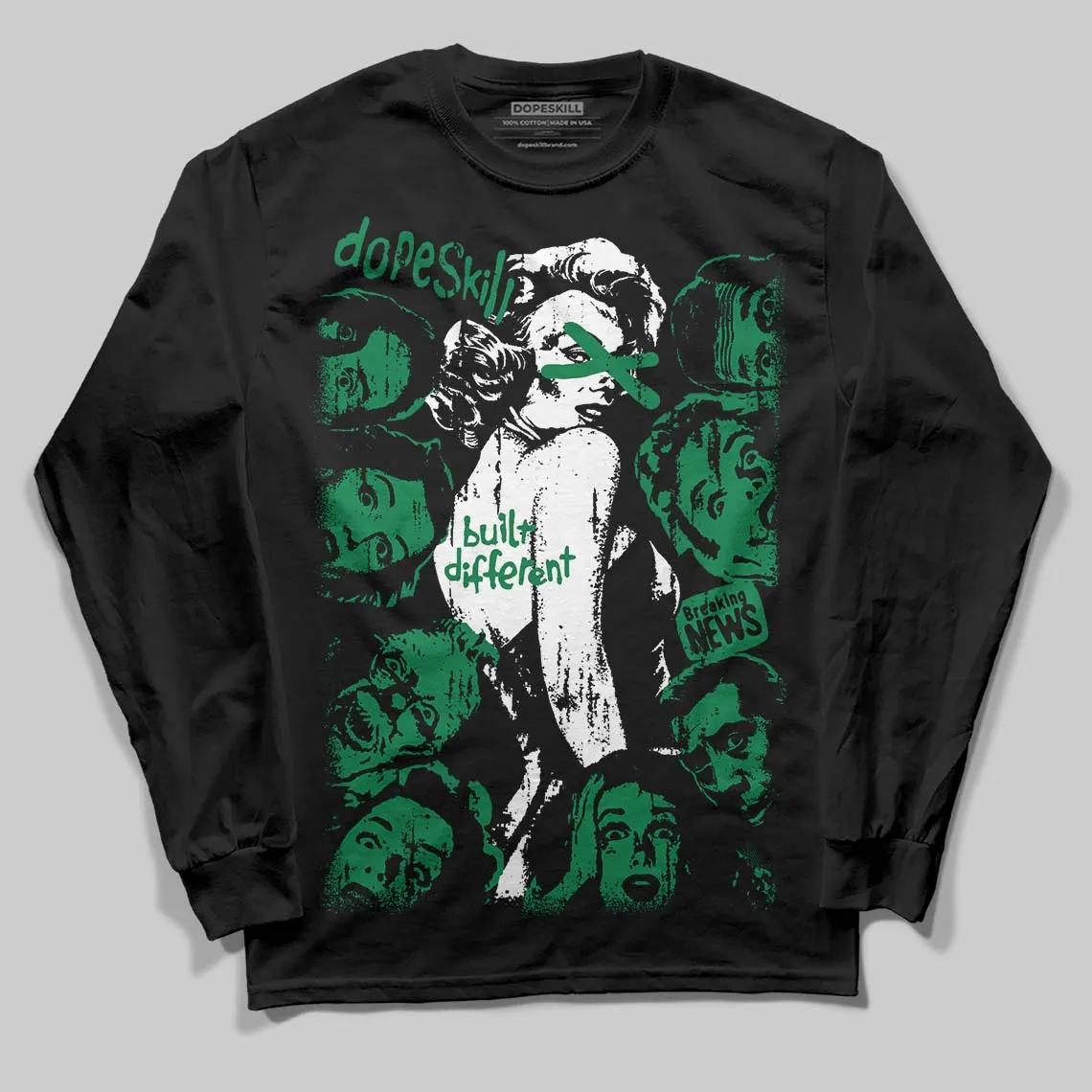 Green Collection DopeSkill Long Sleeve T-Shirt Built Different Graphic sold by DopeSkill product image thumbnail 2