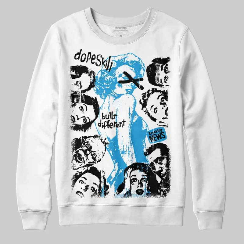 Military Blue 4s DopeSkill Sweatshirt Built Different Graphic sold by DopeSkill