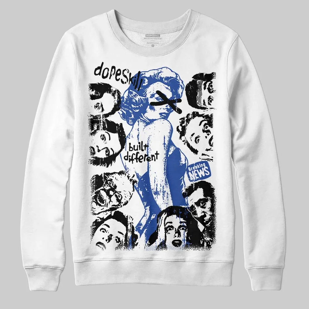Royal Blue Collection DopeSkill Sweatshirt Built Different Graphic sold by DopeSkill