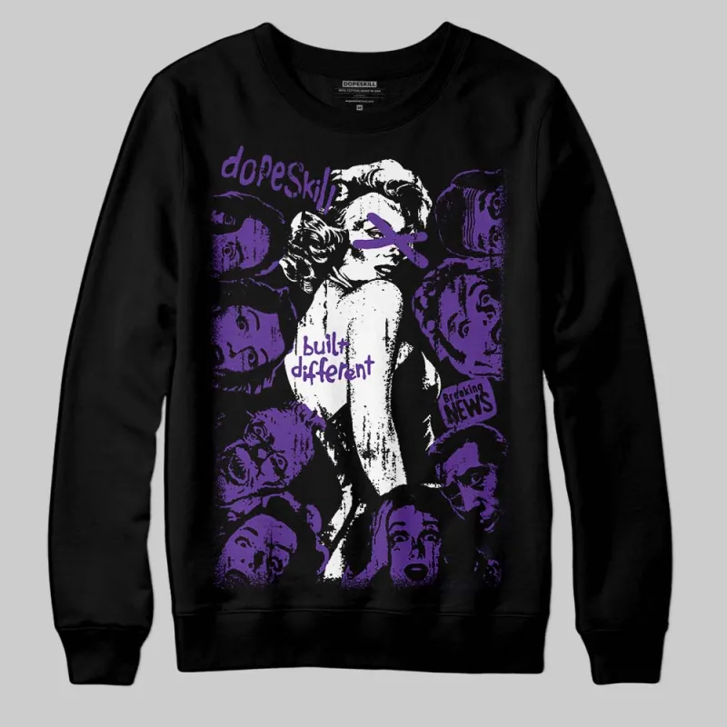 PURPLE Collection DopeSkill Sweatshirt Built Different Graphic sold by DopeSkill