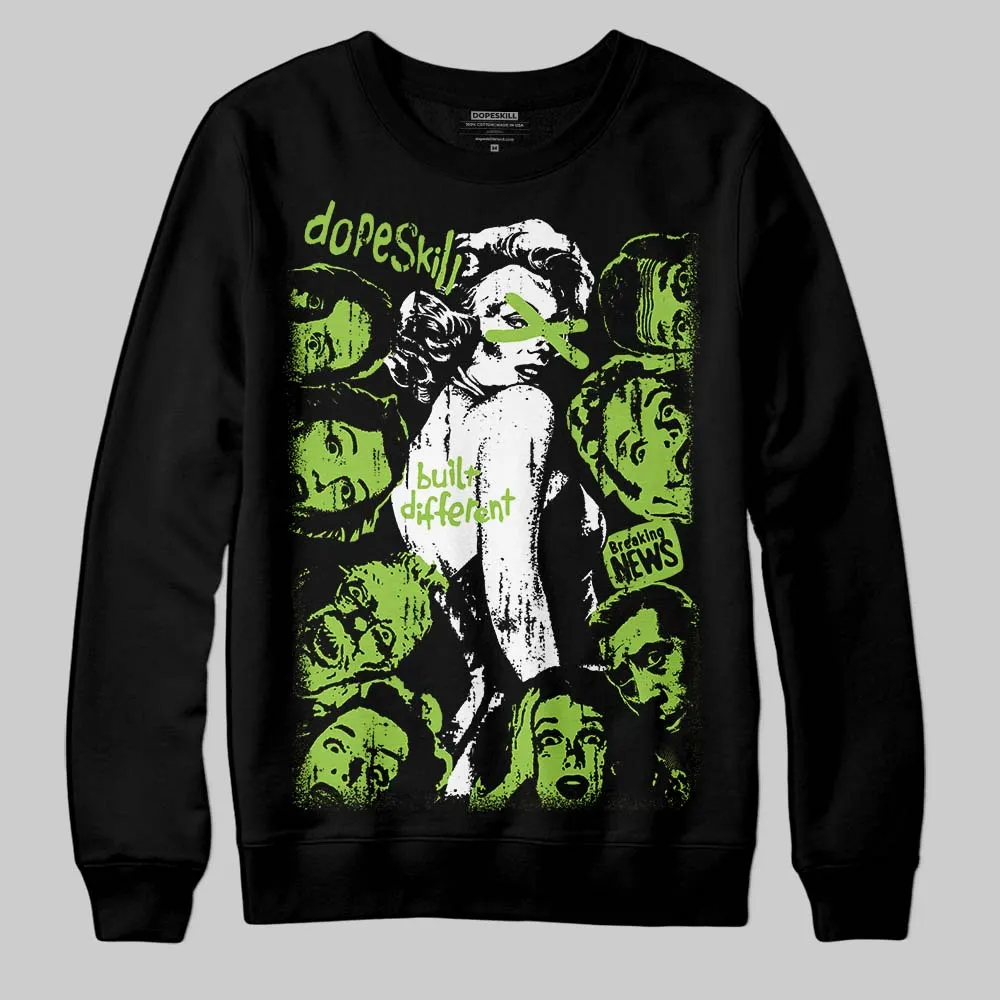 Neon Green Collection DopeSkill Sweatshirt Built Different Graphic sold by DopeSkill