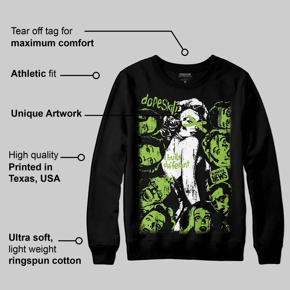 Neon Green Collection DopeSkill Sweatshirt Built Different Graphic sold by DopeSkill product image thumbnail 3