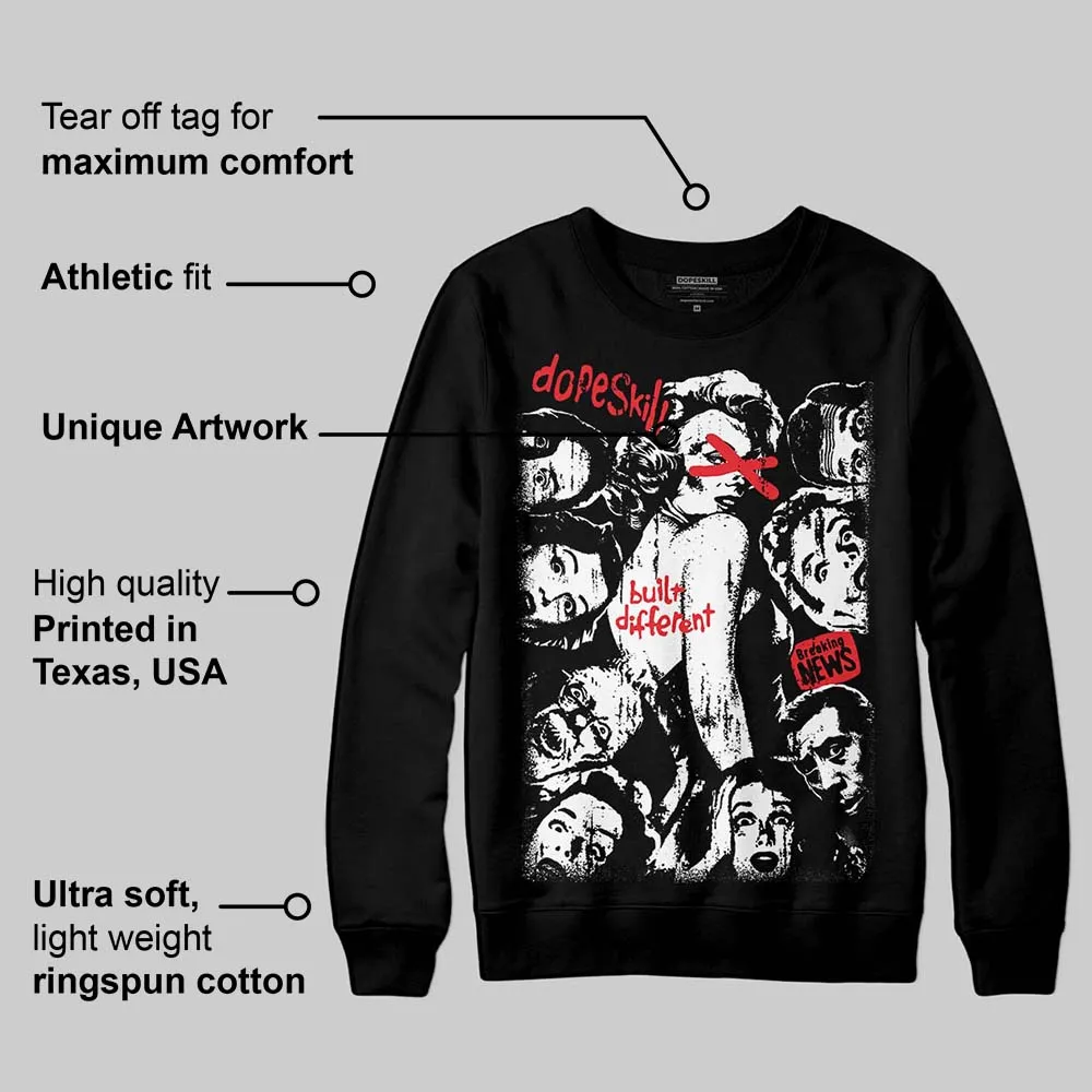 Black and White Collection DopeSkill Sweatshirt Built Different Graphic sold by DopeSkill product image thumbnail 3