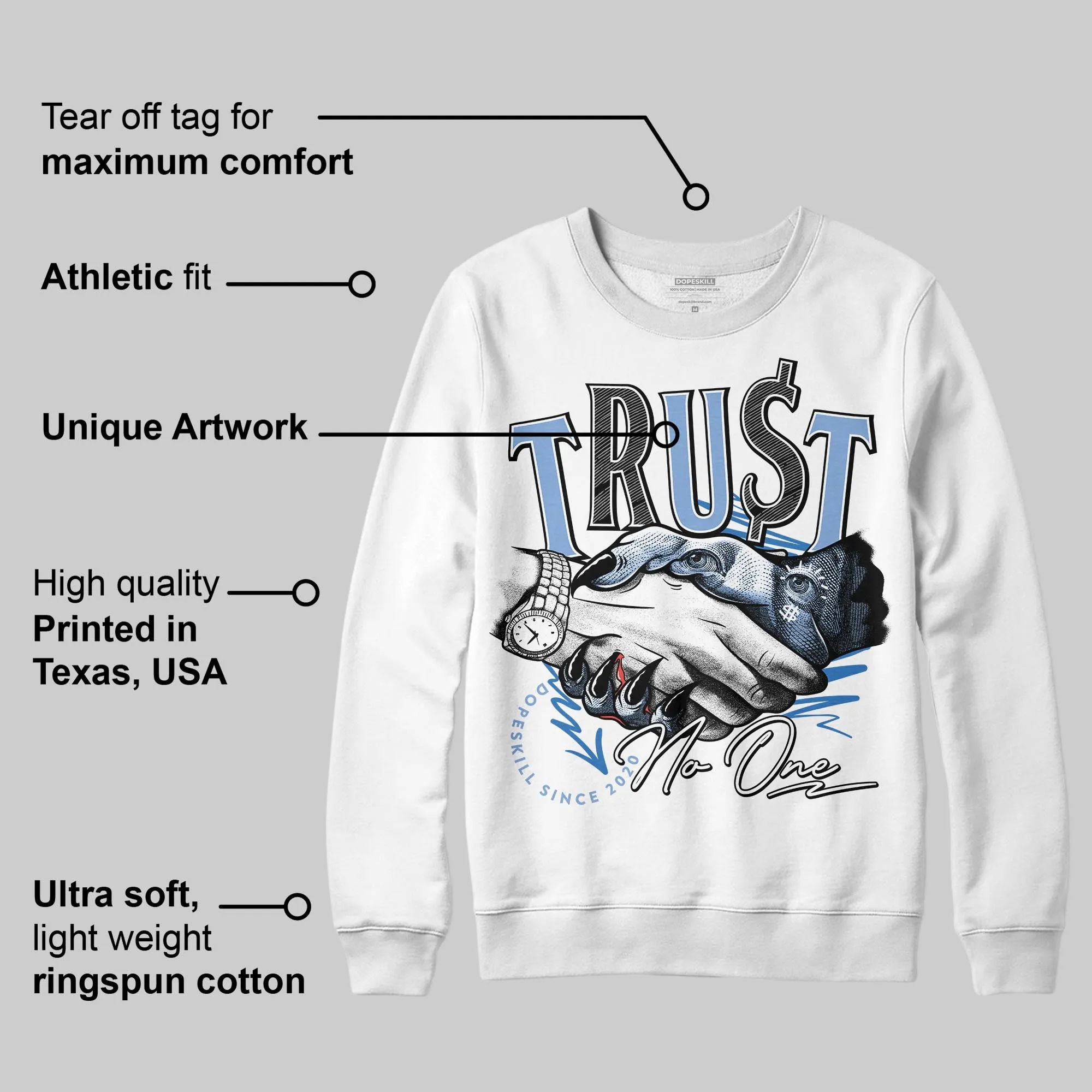 Forget Me Not 4s DopeSkill Sweatshirt Trust No One Graphic sold by DopeSkill product image thumbnail 3