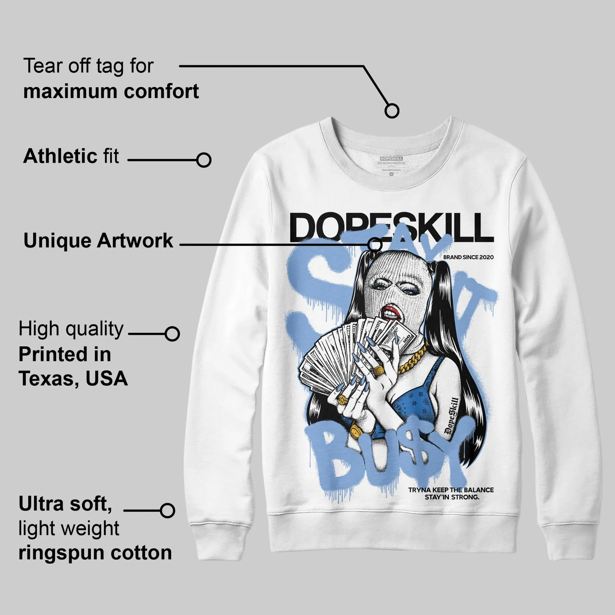 Forget Me Not 4s DopeSkill Sweatshirt Stay It Busy Graphic sold by DopeSkill product image thumbnail 3