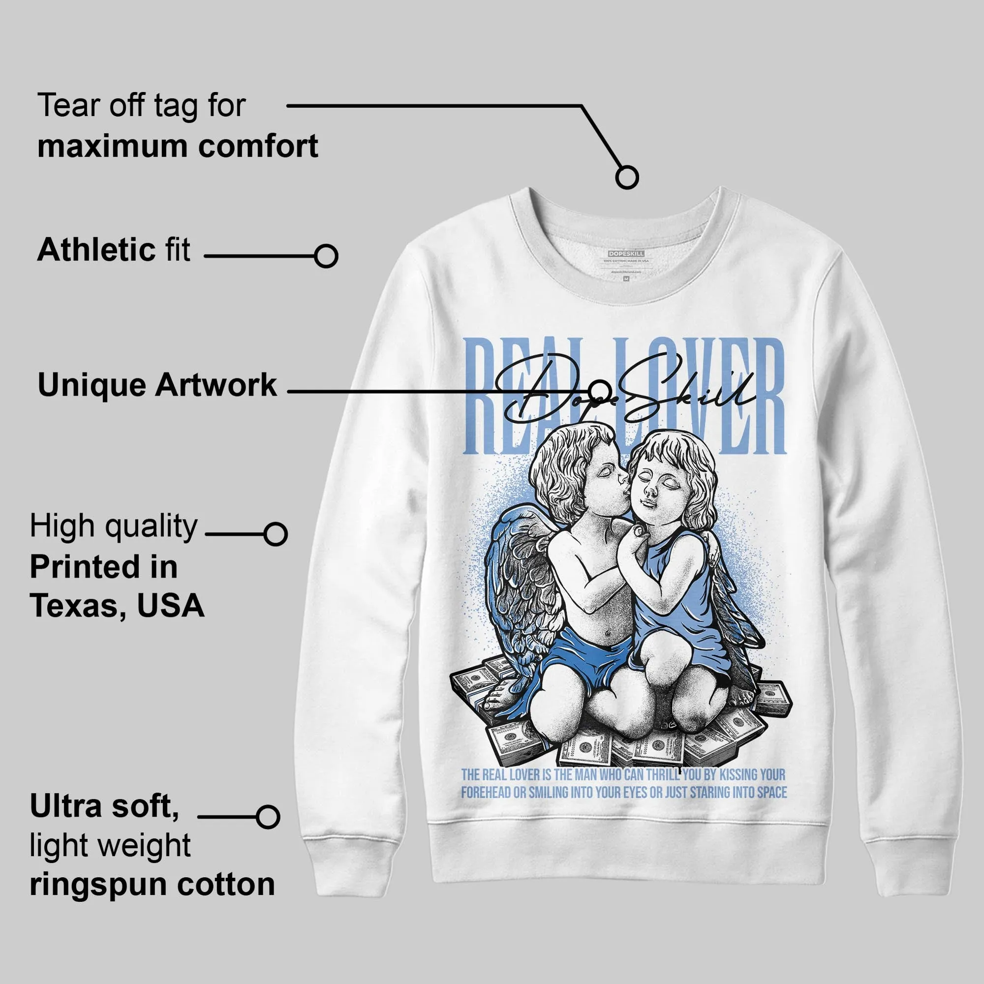 Forget Me Not 4s DopeSkill Sweatshirt Real Lover Graphic sold by DopeSkill product image thumbnail 3