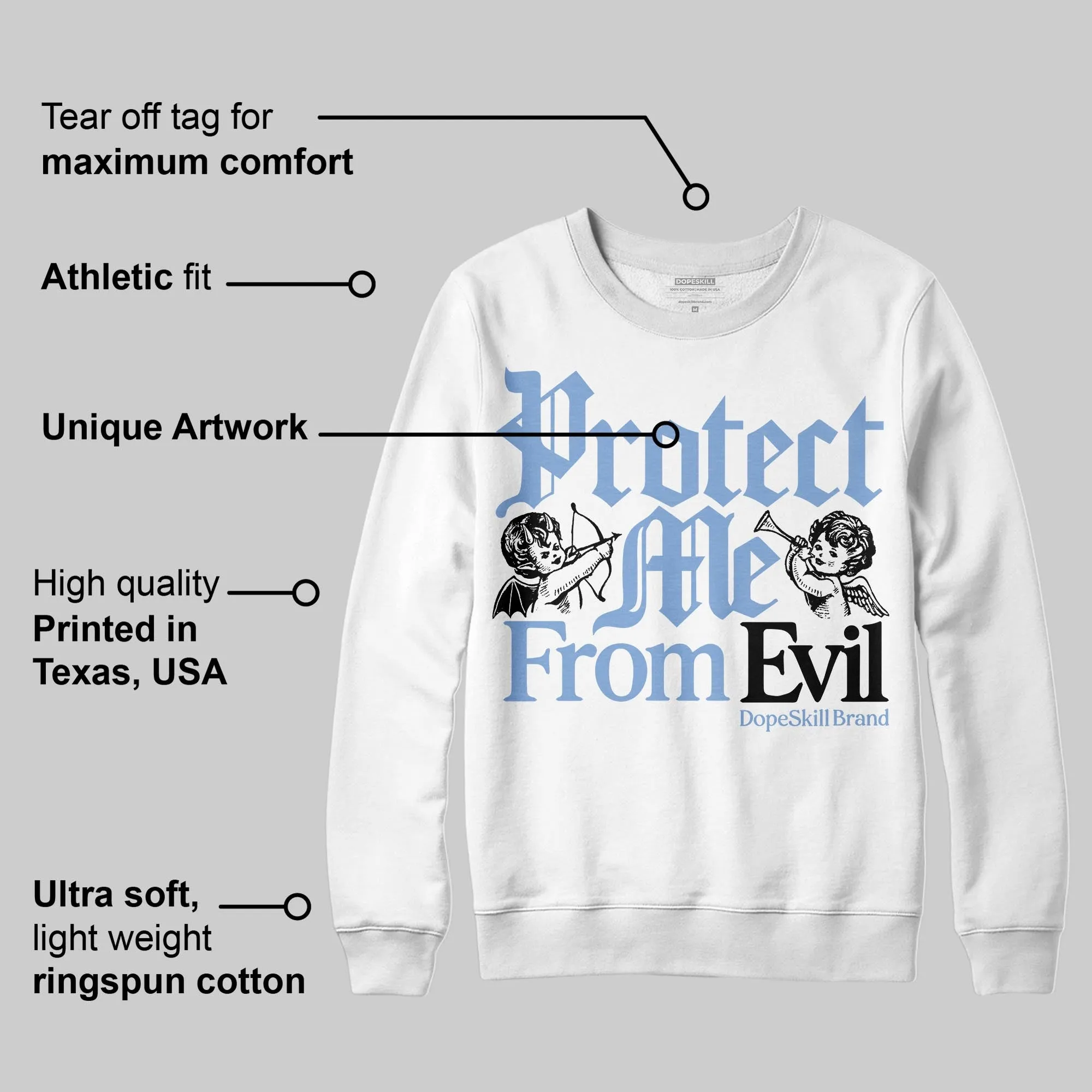 Forget Me Not 4s DopeSkill Sweatshirt Protect Me From Evil Graphic sold by DopeSkill product image thumbnail 3