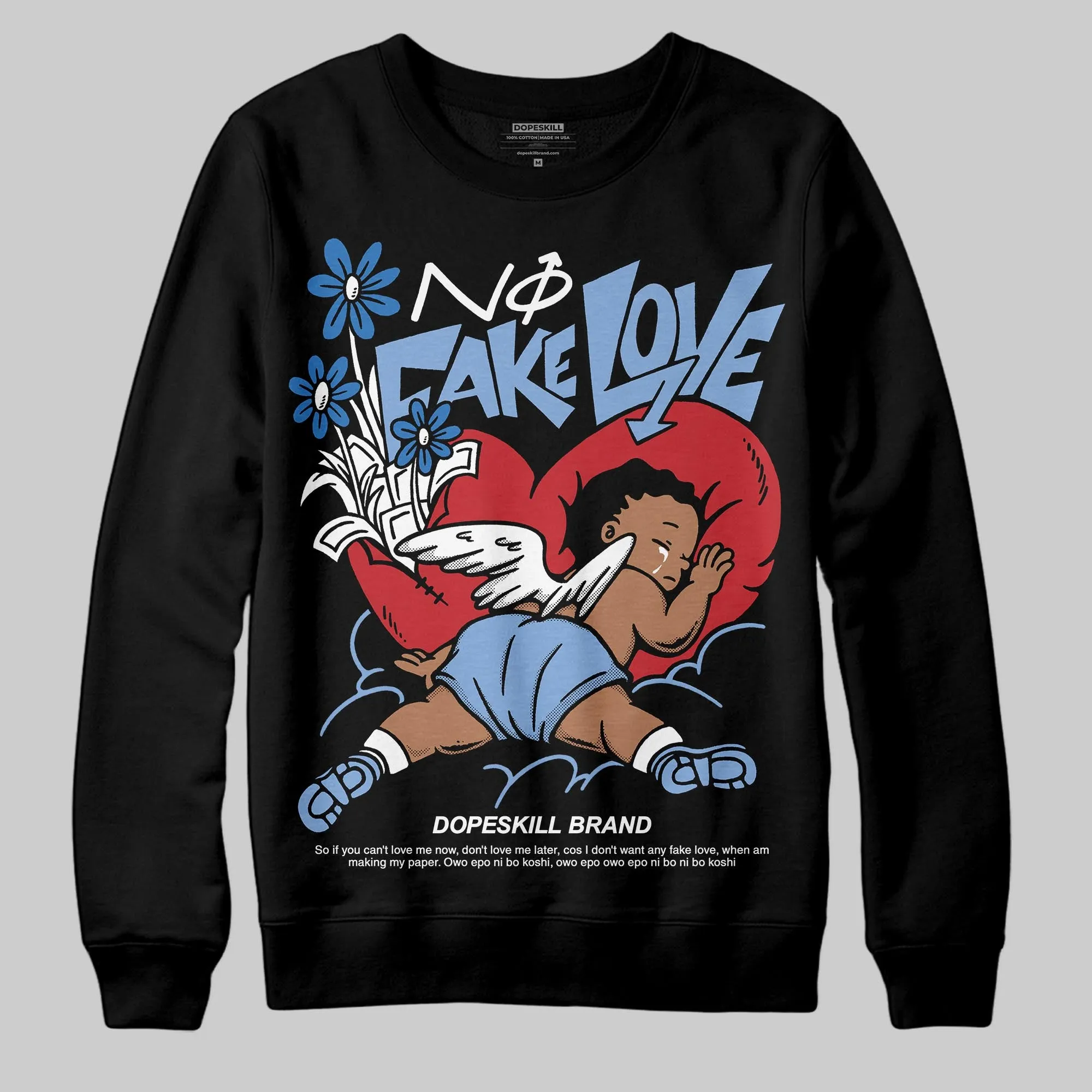 Forget Me Not 4s DopeSkill Sweatshirt No Fake Love Graphic sold by DopeSkill product image thumbnail 2