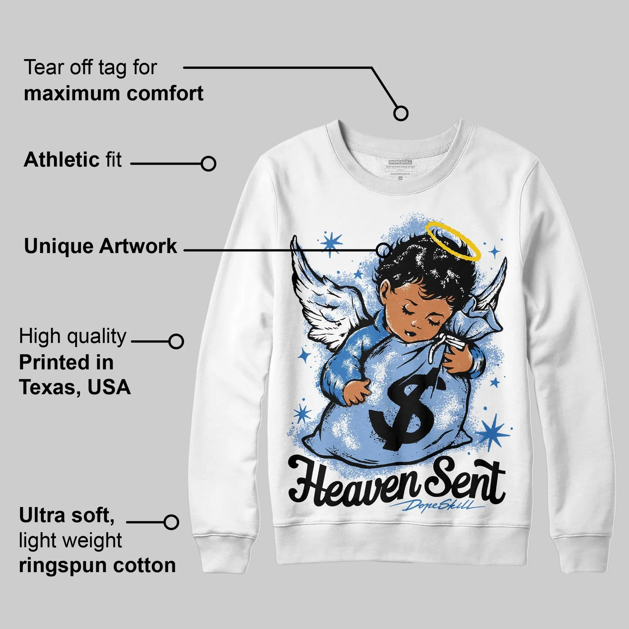 Forget Me Not 4s DopeSkill Sweatshirt Heaven Sent Graphic sold by DopeSkill product image thumbnail 3