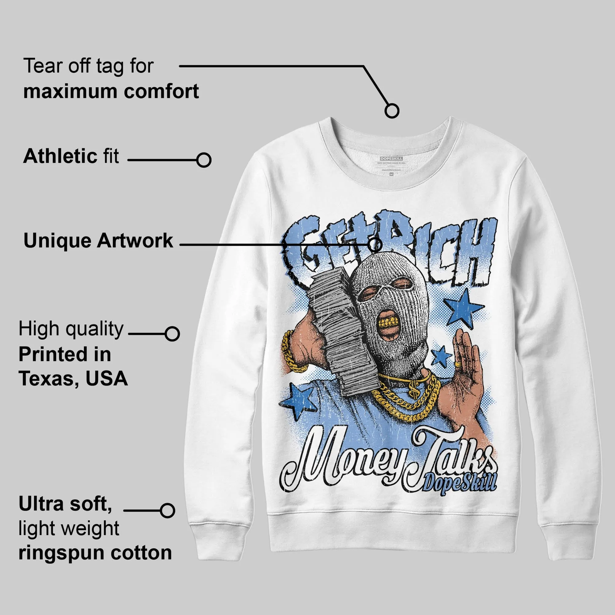 Forget Me Not 4s DopeSkill Sweatshirt Get Rich Graphic sold by DopeSkill product image thumbnail 3