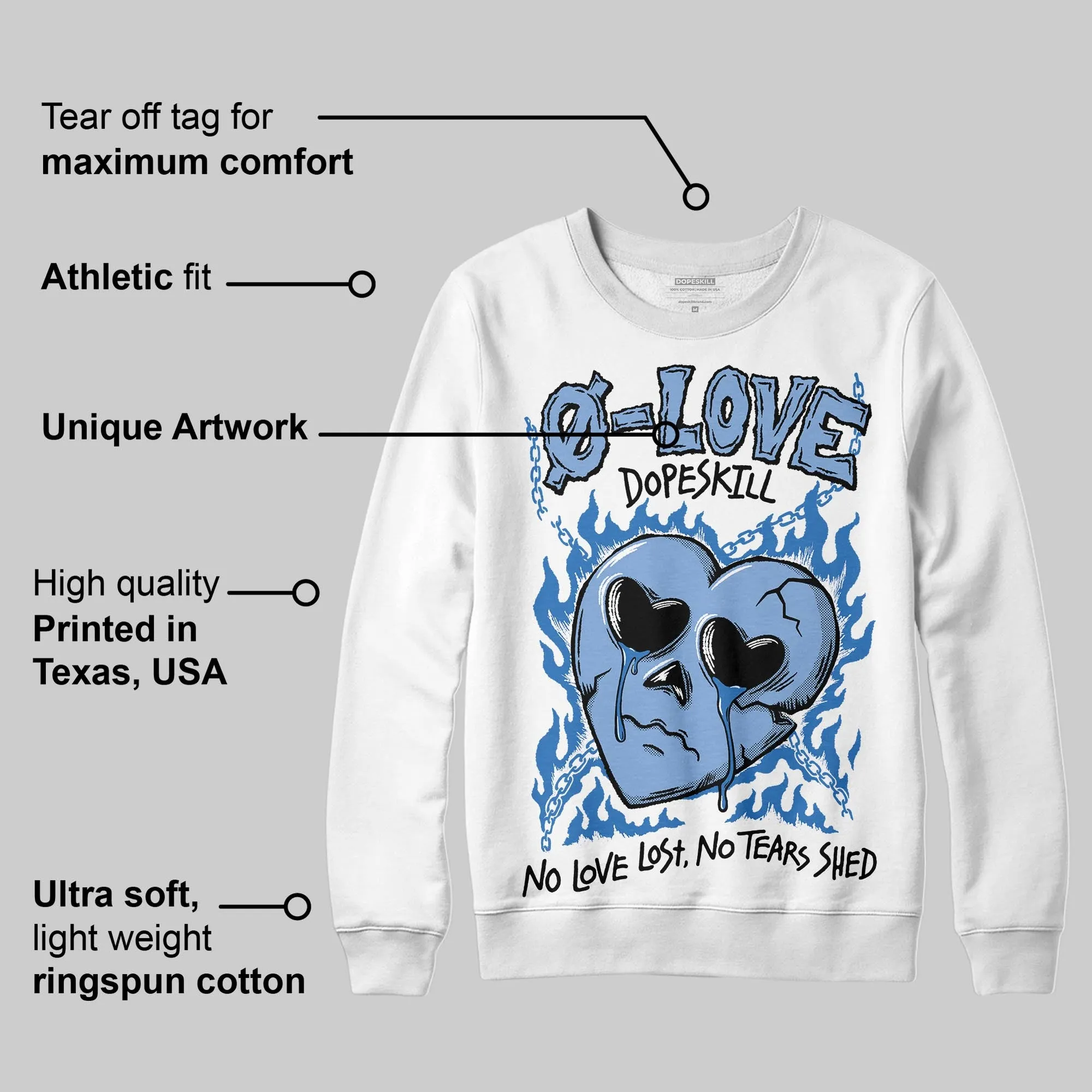 Forget Me Not 4s DopeSkill Sweatshirt Crying Heart Graphic sold by DopeSkill product image thumbnail 3