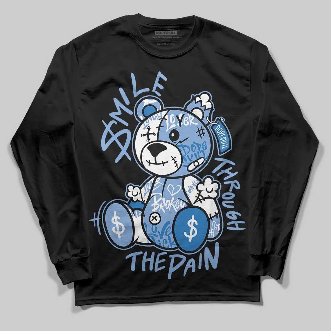 Forget Me Not 4s DopeSkill Long Sleeve T-Shirt Smile Through The Pain Graphic sold by DopeSkill product image thumbnail 2