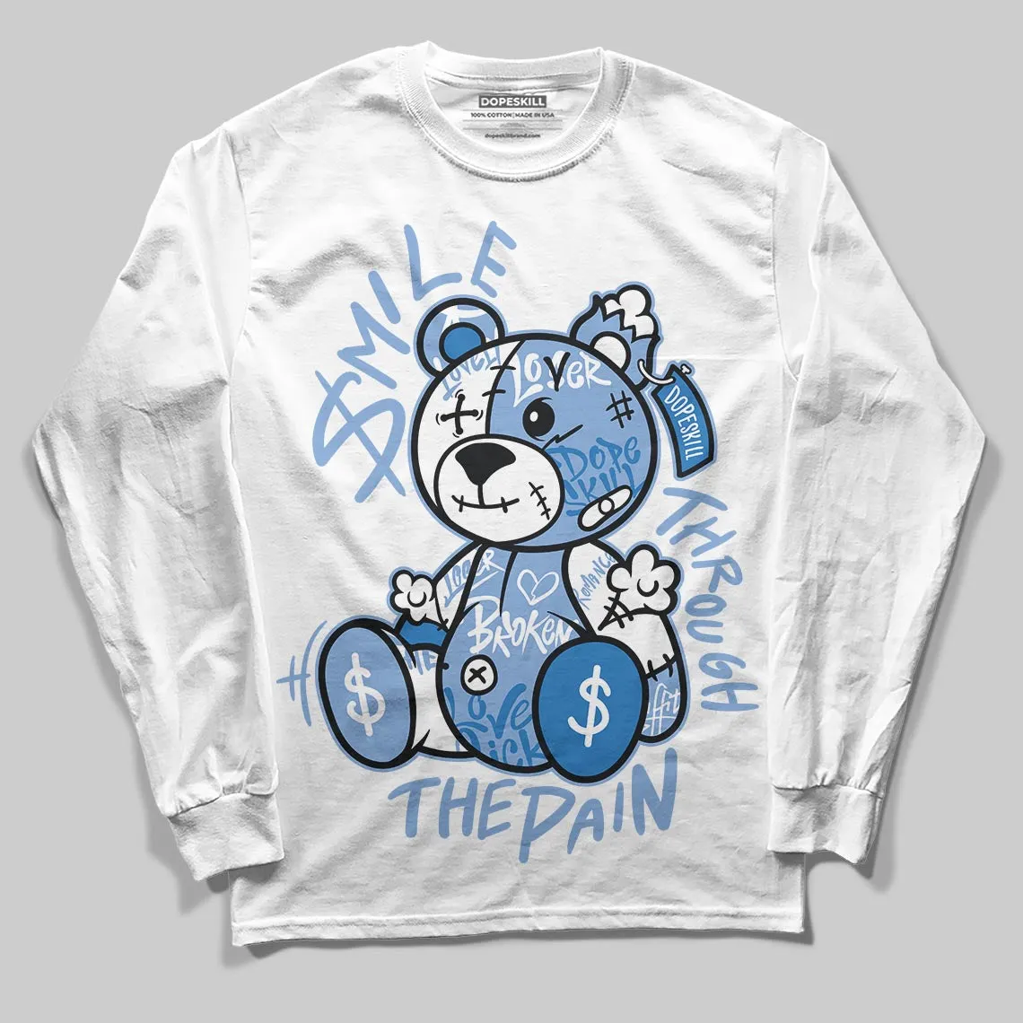 Forget Me Not 4s DopeSkill Long Sleeve T-Shirt Smile Through The Pain Graphic sold by DopeSkill