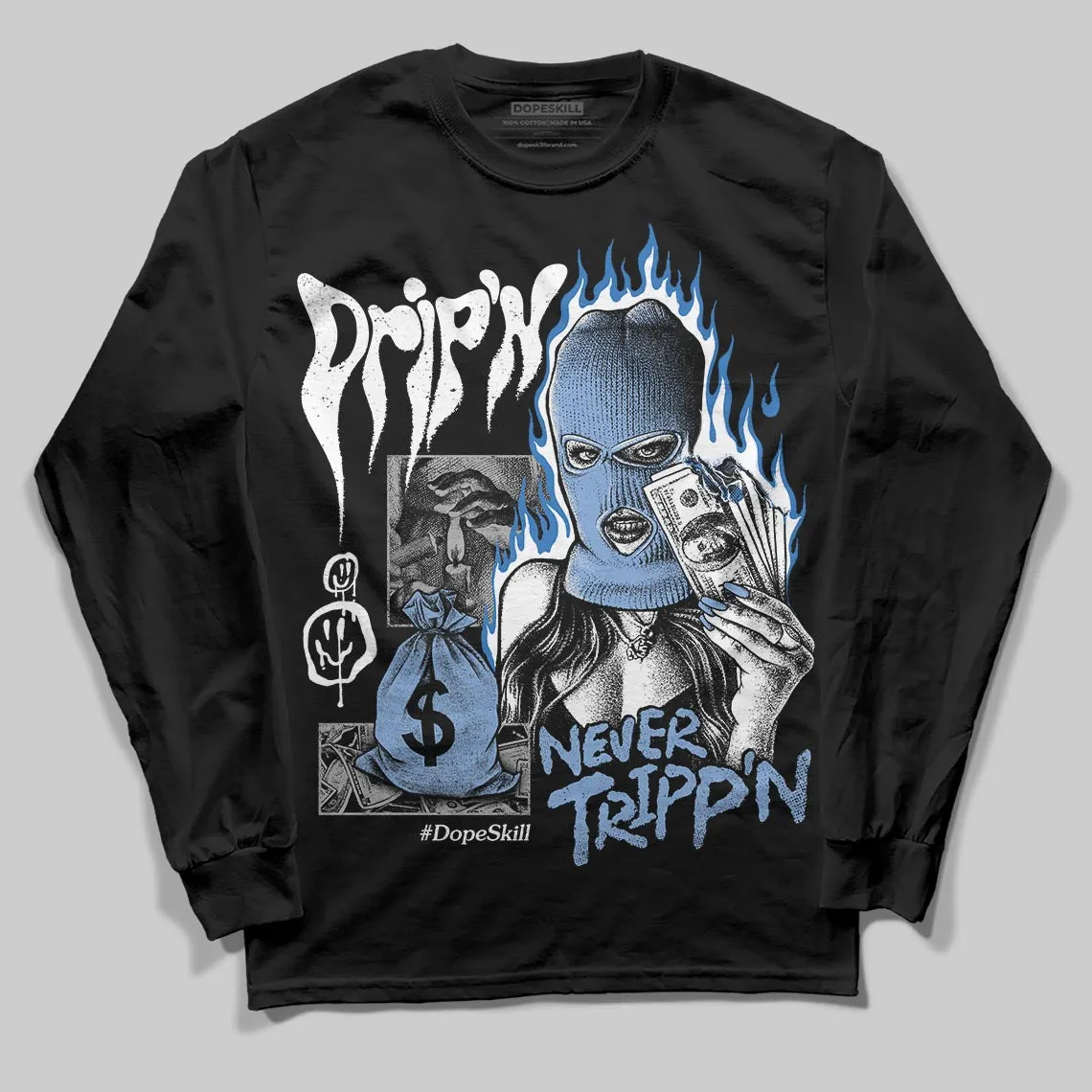 Forget Me Not 4s DopeSkill Long Sleeve T-Shirt Drip'n Never Tripp'n Graphic sold by DopeSkill product image thumbnail 2