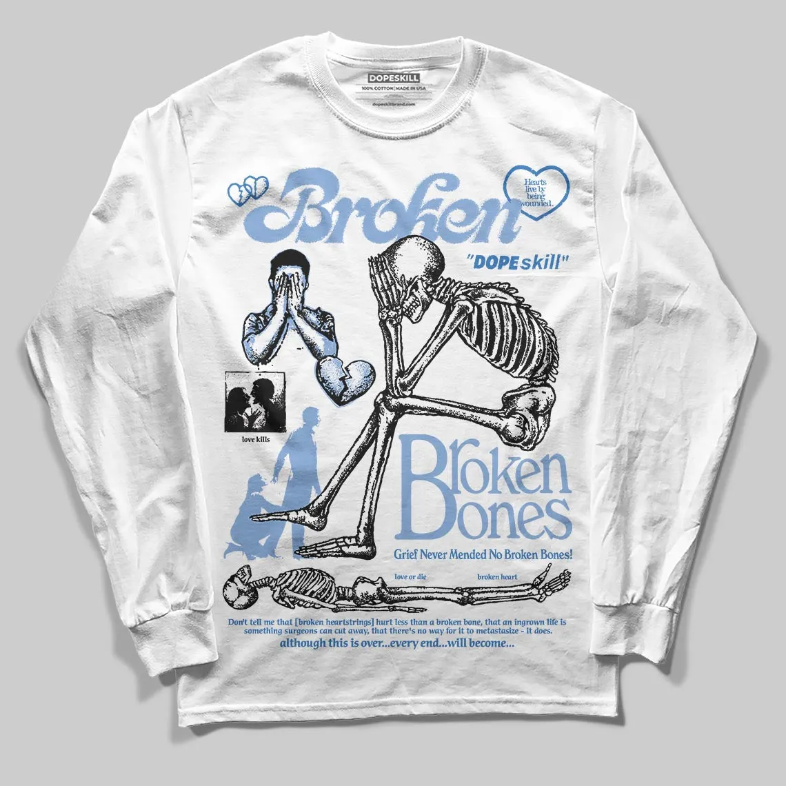 Forget Me Not 4s DopeSkill Long Sleeve T-Shirt Broken Bones Graphic sold by DopeSkill