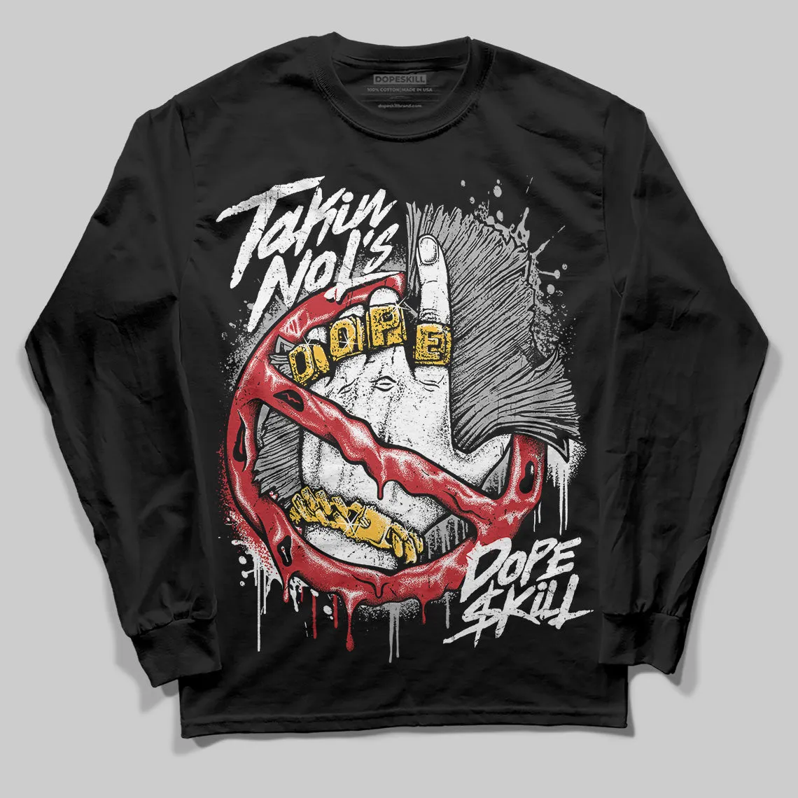 Bred 11s DopeSkill Long Sleeve T-Shirt Takin No L's Graphic sold by DopeSkill product image thumbnail 2
