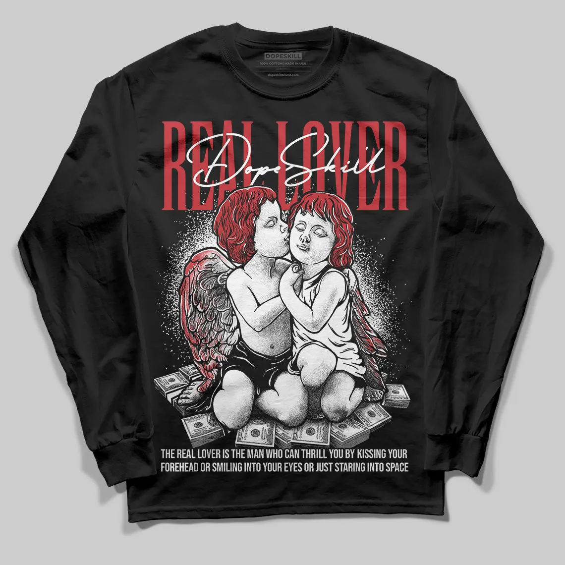 Bred 11s DopeSkill Long Sleeve T-Shirt Real Lover Graphic sold by DopeSkill product image thumbnail 2
