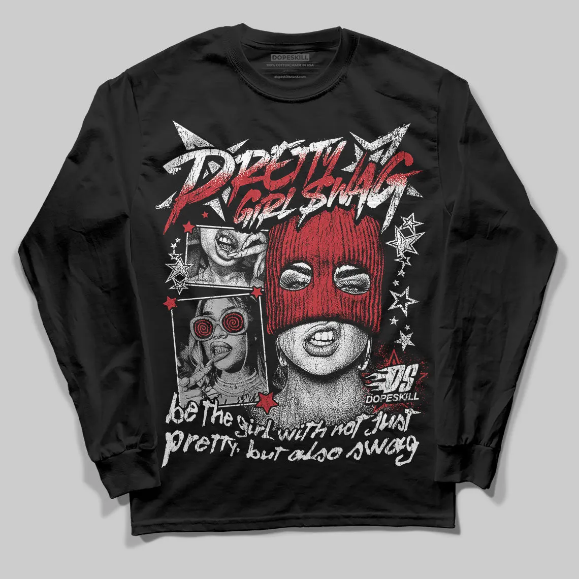 Bred 11s DopeSkill Long Sleeve T-Shirt Pretty Girl Swag Graphic sold by DopeSkill product image thumbnail 2