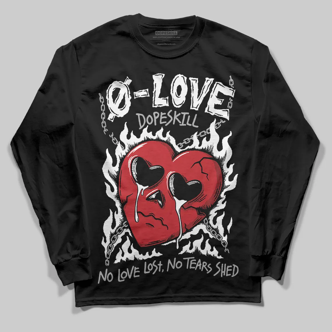 Bred 11s DopeSkill Long Sleeve T-Shirt Crying Heart Graphic sold by DopeSkill product image thumbnail 2