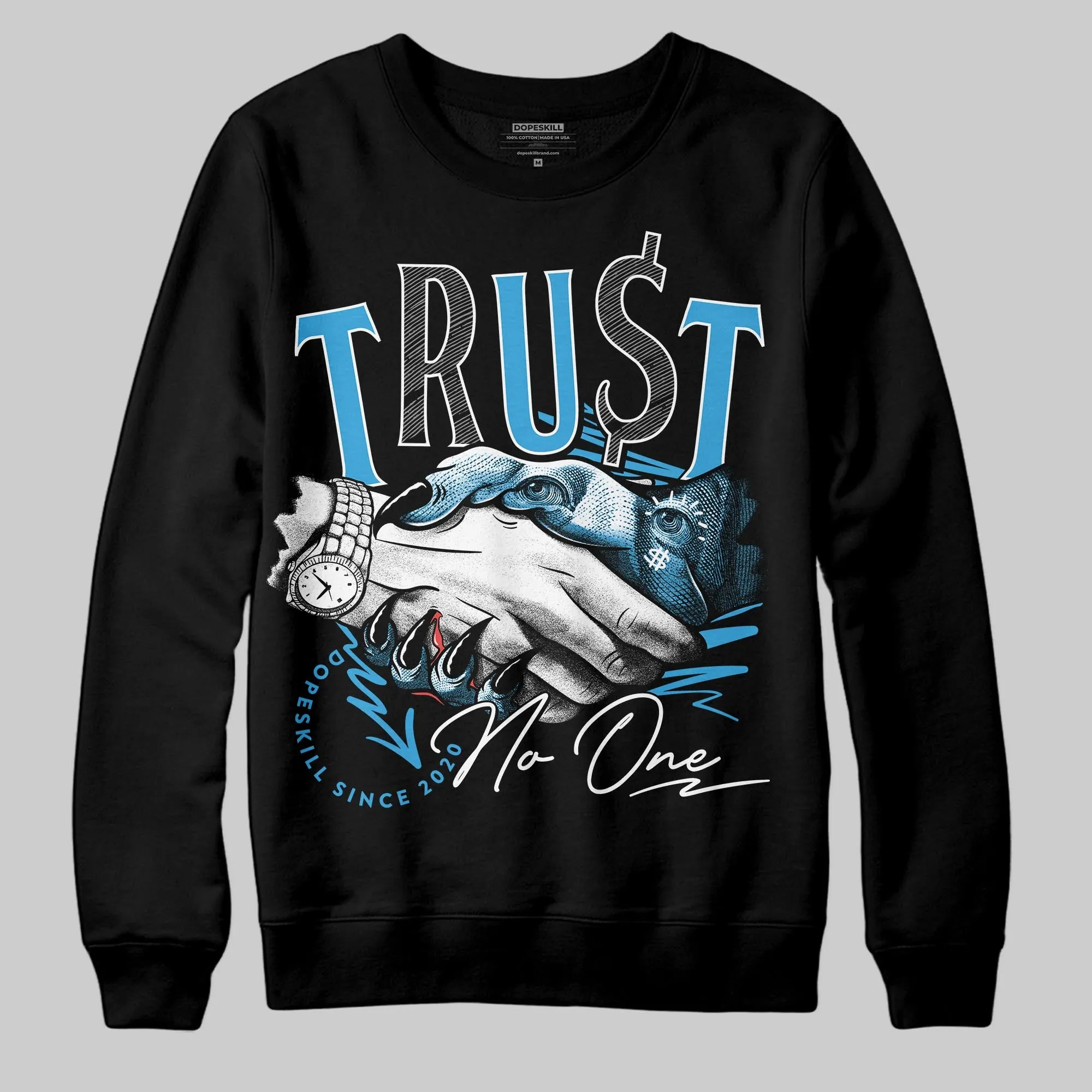 UNC Reimagined 1s DopeSkill Sweatshirt Trust No One Graphic sold by DopeSkill product image thumbnail 2