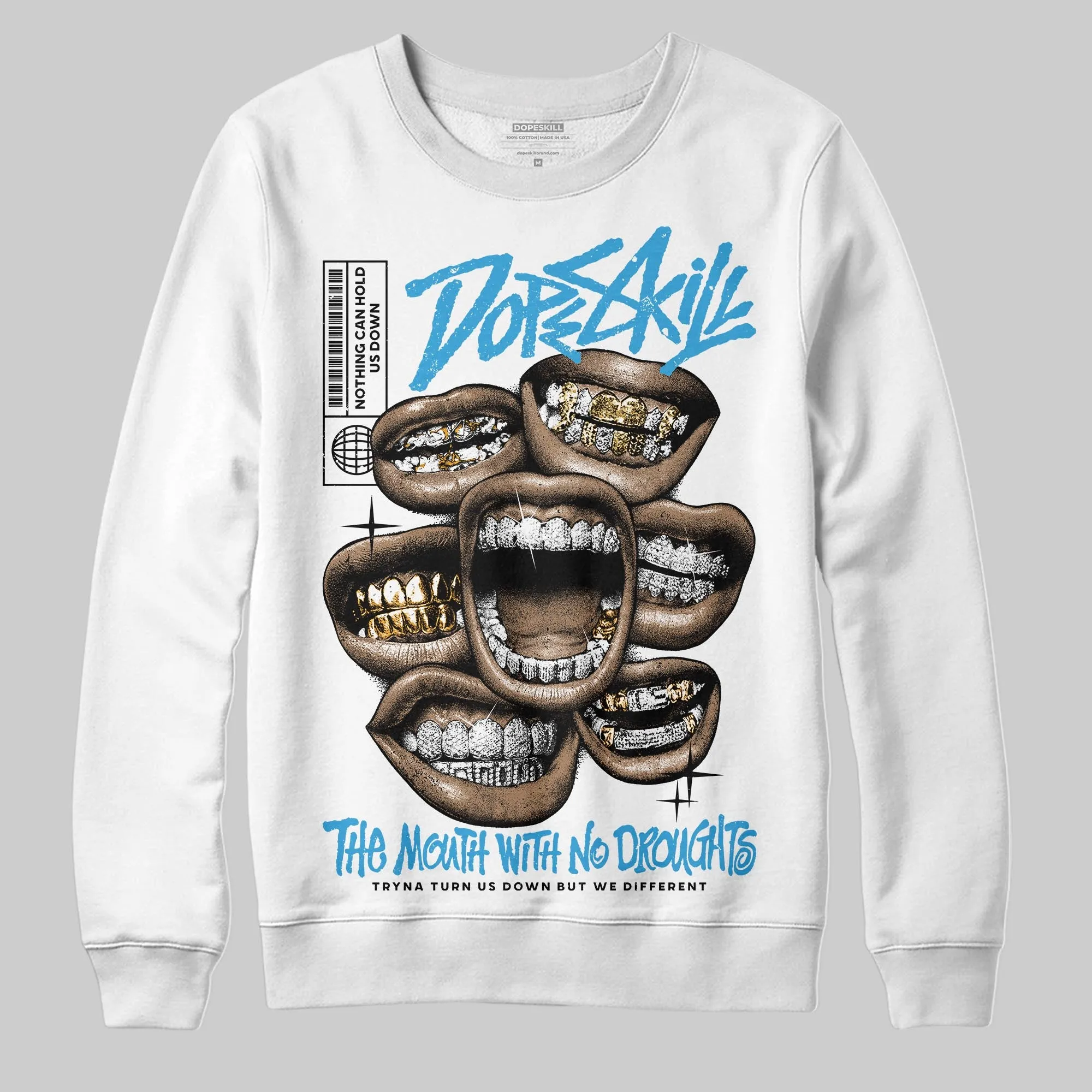 UNC Reimagined 1s DopeSkill Sweatshirt The Mouth With No Droughts Graphic sold by DopeSkill