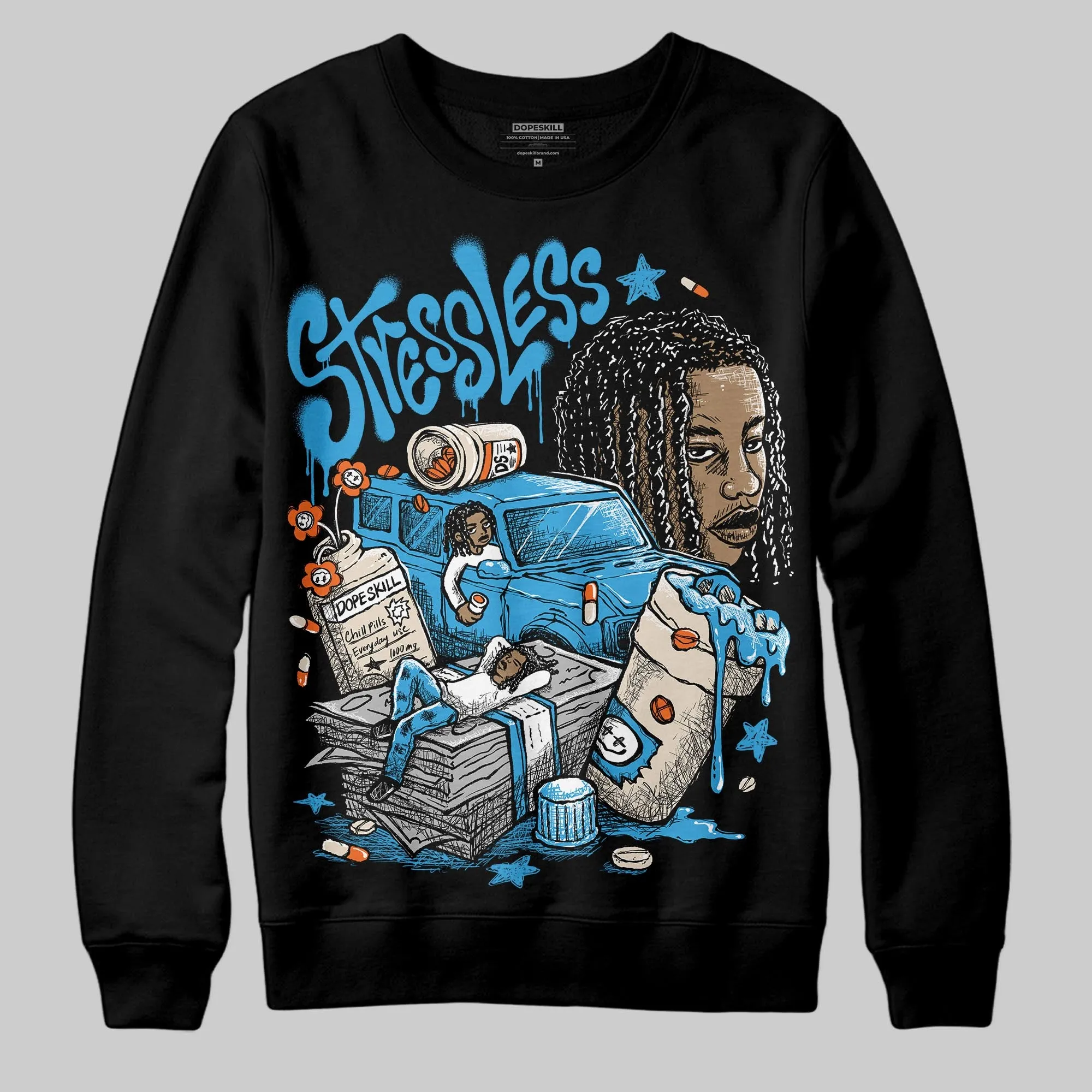 UNC Reimagined 1s DopeSkill Sweatshirt Stressless Graphic sold by DopeSkill product image thumbnail 2