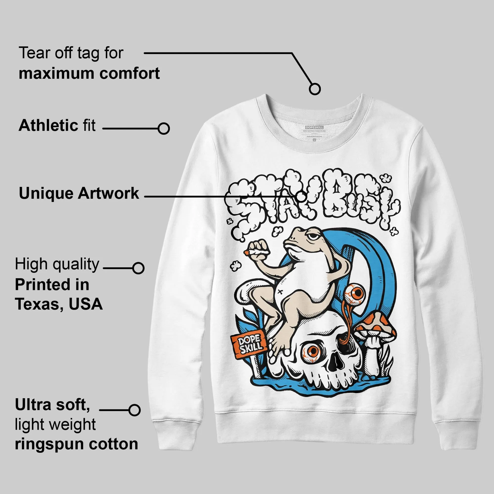 UNC Reimagined 1s DopeSkill Sweatshirt Stay Busy Graphic sold by DopeSkill product image thumbnail 3