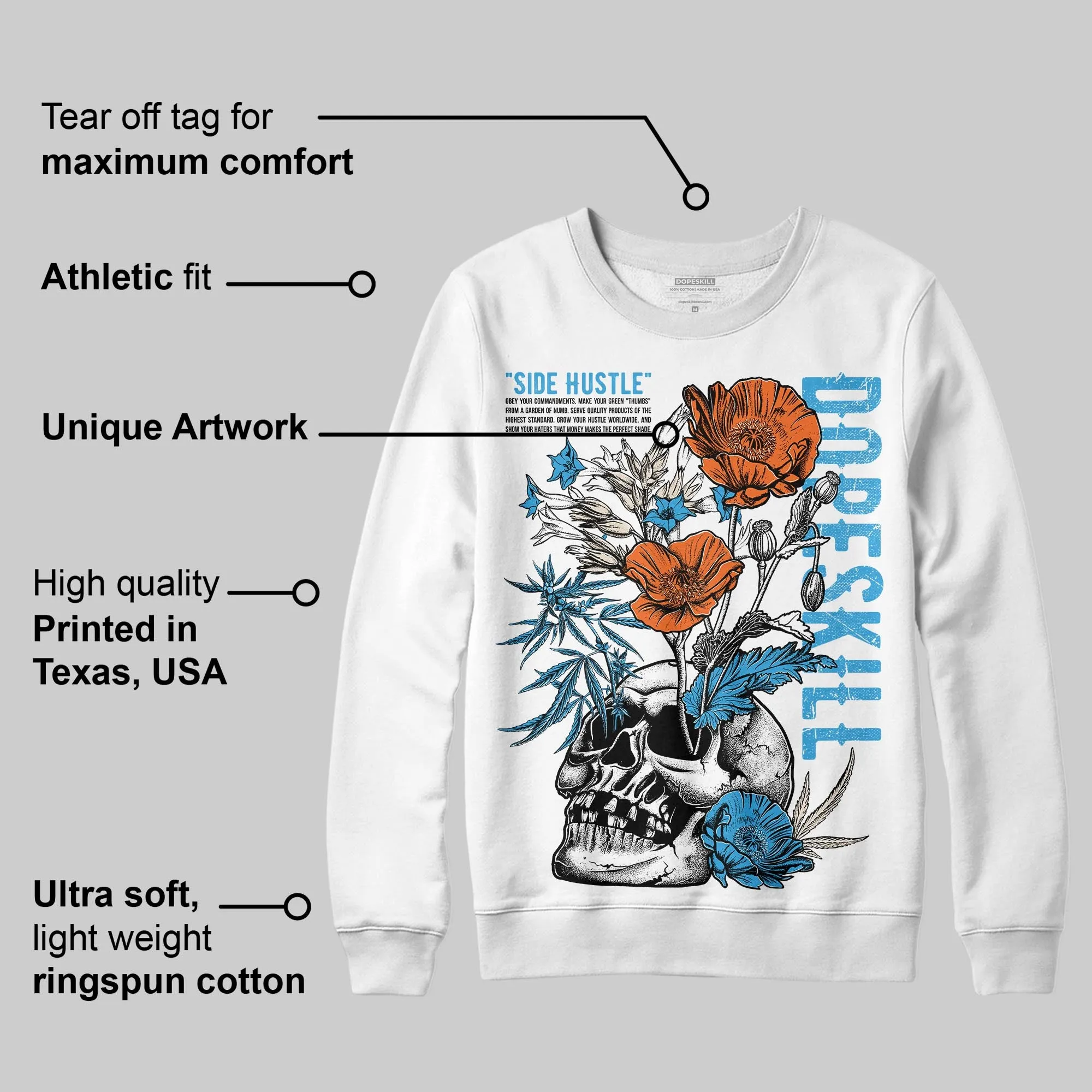 UNC Reimagined 1s DopeSkill Sweatshirt Side Hustle Graphic sold by DopeSkill product image thumbnail 3